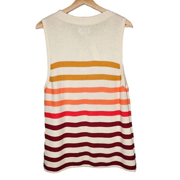 LUCKY BRAND Ombre Sweater Shell Women's XL Sleeveless Striped Knit Tank - Picture 4 of 12
